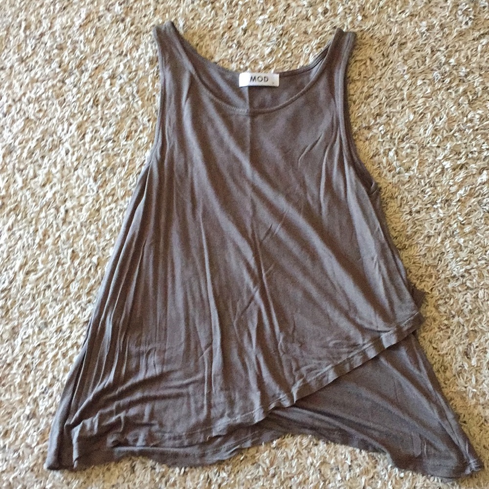 Cute brownish green tank top
